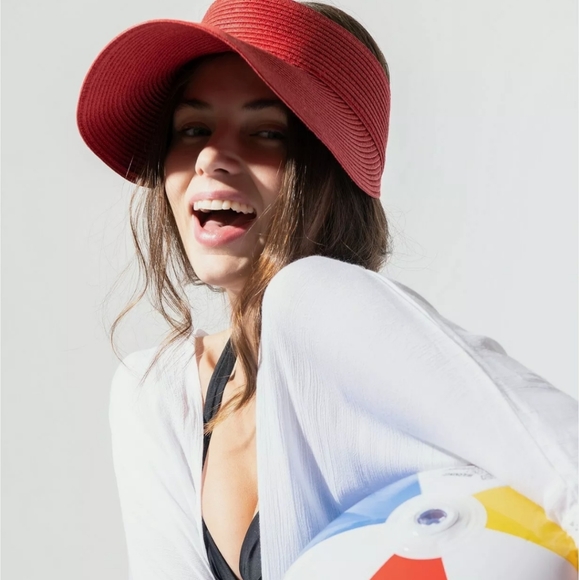 INC International Concepts Accessories - INC womens straw visor hat NWT.